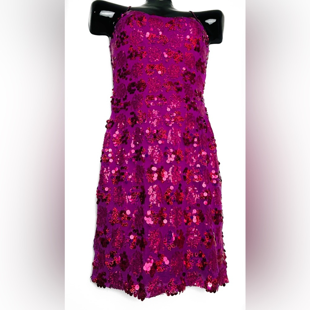 *NWT Fuchsia Sequin Dress - Picture 9 of 15